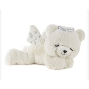 NWT Hallmark Amazing Grace‎ Lullaby Stuffed Animal Bear Angel Plush Sound White